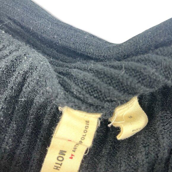 Anthropologie MOTH Off-Shoulder Balloon Sleeve Rib Knit Sweater (M) - Picture 4 of 7